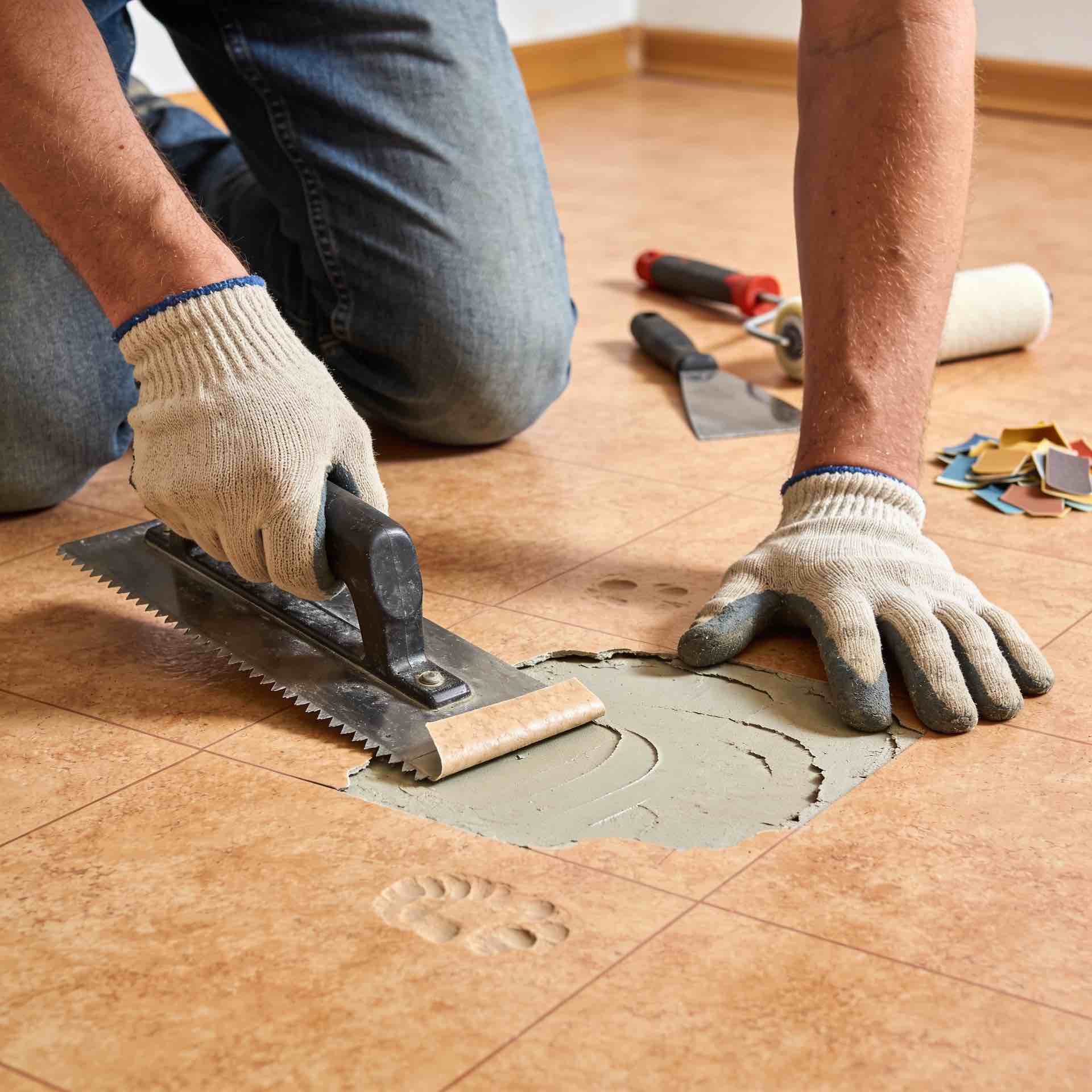 Réparer lino enfoncé